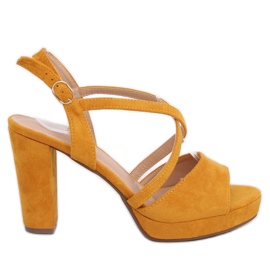 Sandaler høje hæle honning 9272 Amarillo gul