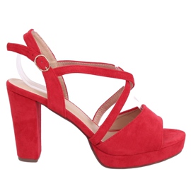 Røde højhælede sandaler 9272 Rojo