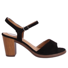 Sorte højhælede sandaler 660-6 Sort