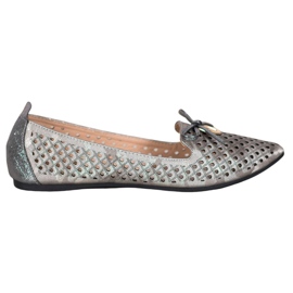 Openwork Ballerina I Spitz VINCEZA grå