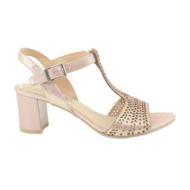 Caprice 28301 sandaler med åbent snøre lyserød gylden