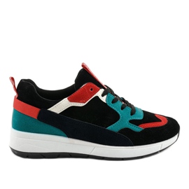 Sorte sneakers, sportssko C9212 flerfarvet