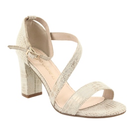 Gladiator sandaler Sergio Leone SK870 beige gylden