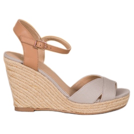 J. Star Lette kile sandaler beige