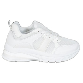 SHELOVET Stilfulde sneakers med mesh hvid
