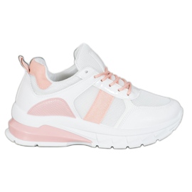 SHELOVET Stilfulde sneakers med mesh hvid