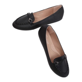 Sorte kvinders loafers A8636 Sort