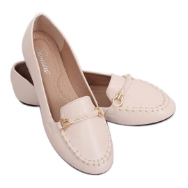 Kvinder beige loafers A8636 Beige