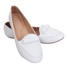 Hvide kvinders loafers A8637 Hvid