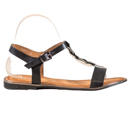 Small Swan Komfortable sorte sandaler