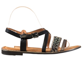 Small Swan Stilfulde sorte sandaler