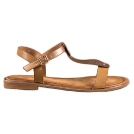 Small Swan Klassiske sandaler med øko -læder brun
