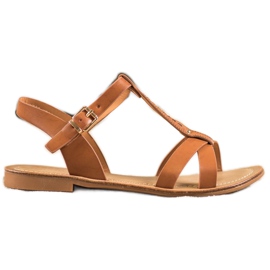 Small Swan Elegante brune sandaler