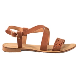 Small Swan Brune sandaler med økolæder