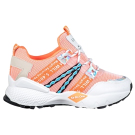 Bona Love Mesh Sneakers hvid orange