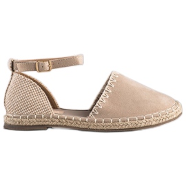 Goodin Beige Espadrilles Med ruskind