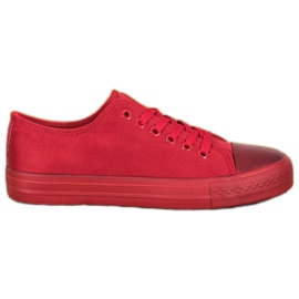 SHELOVET Ruskind Sneakers rød