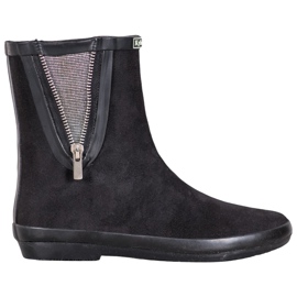 Kylie Suede galoshes med lynlås sort