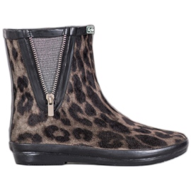 Kylie Suede galoshes med lynlås sort flerfarvet