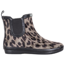Kylie Leopardprintede ruskindstøvler beige sort