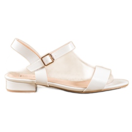Small Swan Sandaler med lav hæl hvid