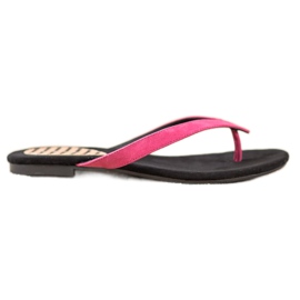 J. Star Afslappede flip-flops sort lyserød
