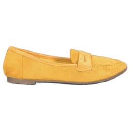 SHELOVET Casual ruskind loafers gul
