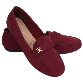 Burgundy loafers til kvinder B2020 Vin rød