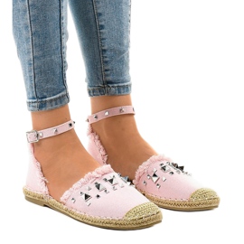 Lyserøde espadriller med 2399 nitter
