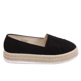 Sorte espadriller til kvinder T341P Sort
