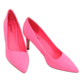 Pumper asymmetrisk pink AF05P Fuchsia lyserød