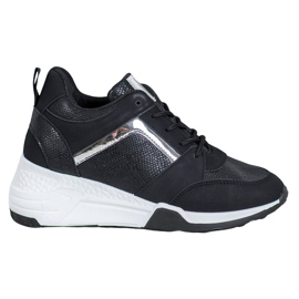 SHELOVET Wedge Sneakers sort
