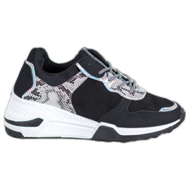 SHELOVET Snake print sneakers sort