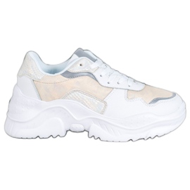 SHELOVET Lette sneakers hvid