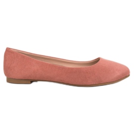 Best Shoes Ruskind ballerinaer lyserød