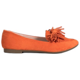 Nio Nio Loafers med frynser orange