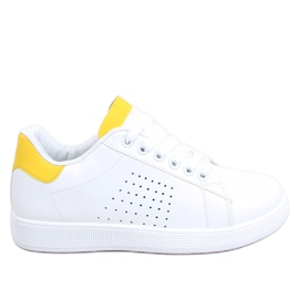 Hvide og gule sneakers til kvinder LV101P Gul