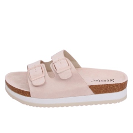 Beige scholki hjemmesko SS115P Beige flerfarvet lyserød