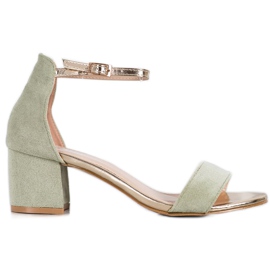 Seastar Sandaler med guldrem grøn