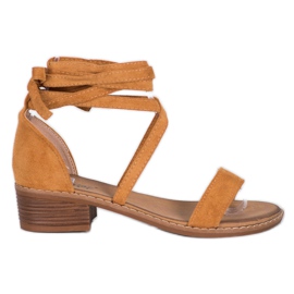 Bindede sandaler brun