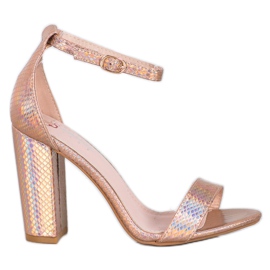 Seastar Sexede skinnende sandaler gylden