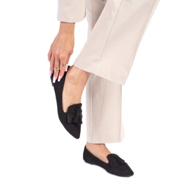 Loafers med frynser sort