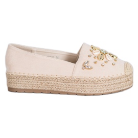 Seastar Espadrilles med ornamenter brun