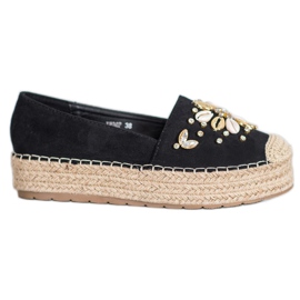 Seastar Espadrilles med ornamenter sort