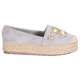 Seastar Espadrilles med ornamenter grå
