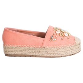 Seastar Espadrilles med ornamenter lyserød