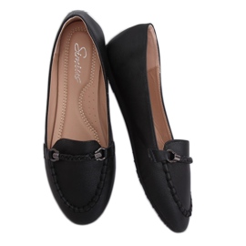 Sorte kvinders loafers A8636 Sort