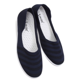 IC03 Navy marineblå mesh ballerinaer marine blå