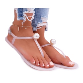 LU BOO Kvinders sandaler Klip-klapper Meliski med Pearl Pink Contiro lyserød