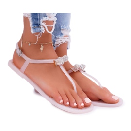 LU BOO Kvinders sandaler Klip-klapper Meliski med pink Lomba pailletter lyserød